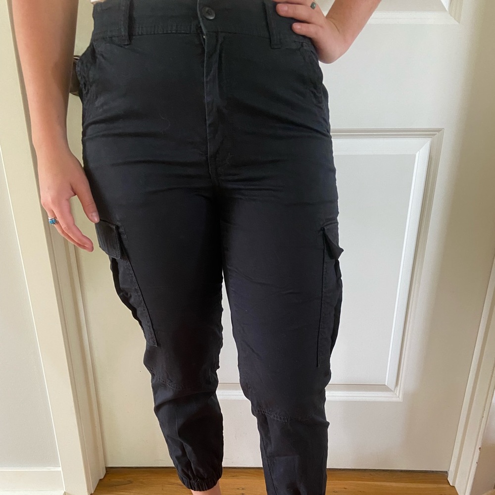High waisted cargo pant